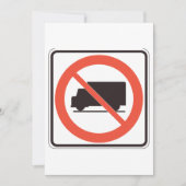 Kein LKW-Zeichen Einladung (Vorderseite)