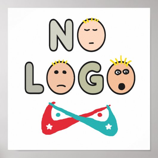 Kein Logo Anti-Brand-Kapitalist Poster (Vorne)