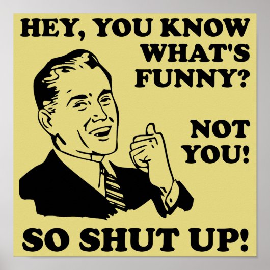 Kein lustiges Plakatzeichen abonnieren Poster (Vorne)