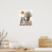 Kein Mädchen erlaubt Tree House Poster (Küche)