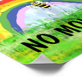 Kein Mäh darf den Bienengarten Gerettet haben Poster (Ecke)