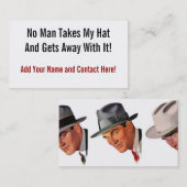 Kein Mann nimmt meinen Hut Visitenkarte (Vorne/Hinten)