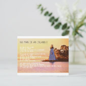 Kein Mensch ist eine Insel, von John Dunne. Postkarte (Stehend Vorderseite)