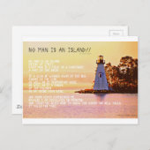Kein Mensch ist eine Insel, von John Dunne. Postkarte (Vorne/Hinten)