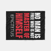 Kein Mensch ist frei, der nicht Marcus Aurelius St Fleecedecke (Vorderseite (Horizontal))
