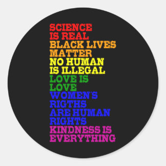 KEIN MENSCH IST ILLEGAL LGBT Pride Month LGBTQ Rai Runder Aufkleber
