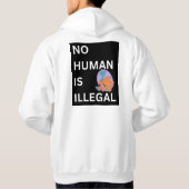"Kein Mensch ist illegal" Weißes Hoodie & Sweatshi (Rückseite)
