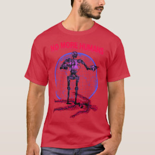 Kein Mensch mehr Retro-Roboter-Futurismus mehr 1 T-Shirt