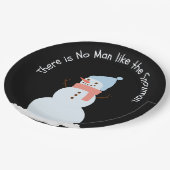 Kein Mensch wie der Schneemann Pappteller (Schrägansicht)