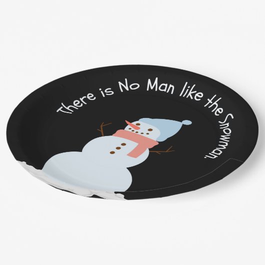 Kein Mensch wie der Schneemann Pappteller (Schrägansicht)