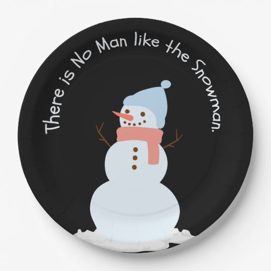 Kein Mensch wie der Schneemann Pappteller (Vorderseite)