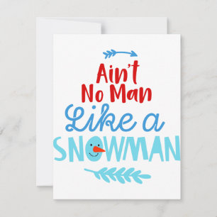Kein Mensch wie ein Schneemann Feiertagskarte