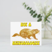Kein Meteorologe Groundhog Postkarte (Stehend Vorderseite)