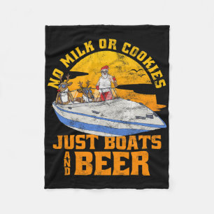 Kein Milch Oder Kekse Nur Boote Und Bier Weihnacht Fleecedecke