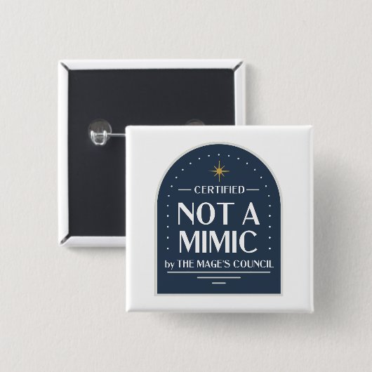 Kein Mimic Funny D&D Button (Vorne & Hinten)