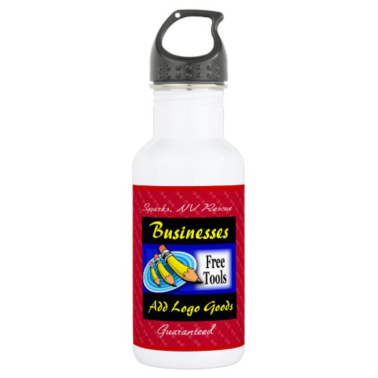 "Kein minimaler Auftrag " Edelstahlflasche (Vorderseite)