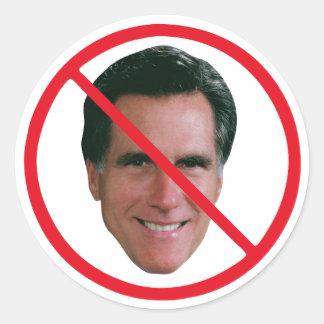 Kein Mitt Romney Runder Aufkleber