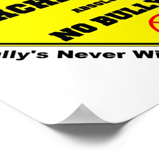 Kein Mobbing laut Poster (Ecke)