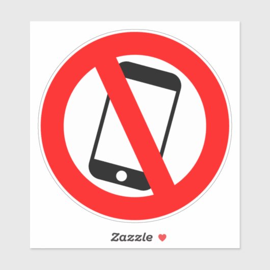 kein Mobiltelefon zulässig Symbol Aufkleber (Blatt)