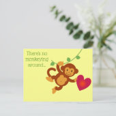 Kein Monketieren um Postkarte (Stehend Vorderseite)
