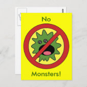 Kein Monster-Zeichen Postkarte (Vorne/Hinten)