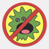 Kein Monster-Zeichen Runder Aufkleber (Vorderseite)