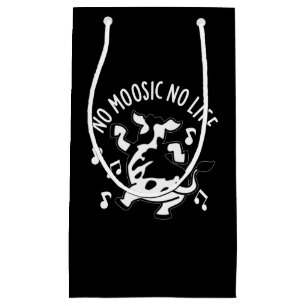 Kein moosic No Life Funny Cow Puff Dark BG Kleine Geschenktüte