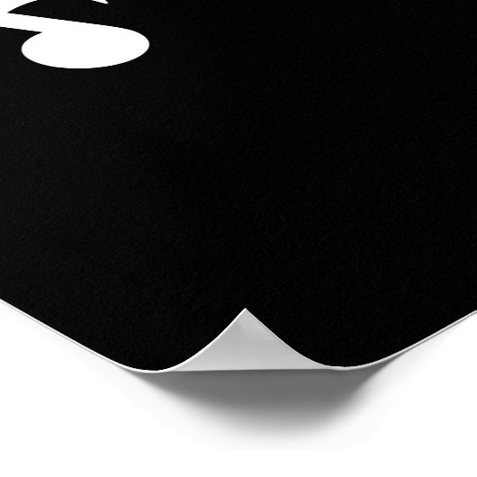 Kein moosic No Life Funny Cow Puff Dark BG Poster (Ecke)