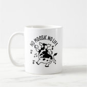 Kein moosic No Life Funny Cow Puff Kaffeetasse (Links)