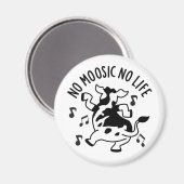 Kein moosic No Life Funny Cow Puff Magnet (Vorderseite/Rückseite)