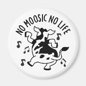 Kein moosic No Life Funny Cow Puff Magnet (Vorne)