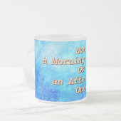"Kein Morgen oder Nachmittag" Mattglastasse (Vorderseite Links)