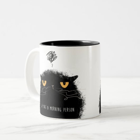 Kein Morgenmensch Zweifarbige Tasse (Vorderseite Links)