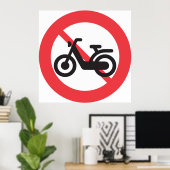 Kein Motorrad Road Sign Poster (Heimbüro)