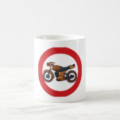 Kein Motorrad-Straßenzeichen Kaffeetasse (Mittel)