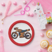 Kein Motorrad-Straßenzeichen Pappteller (Party)