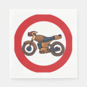 Kein Motorrad-Straßenzeichen Serviette (Vorderseite)