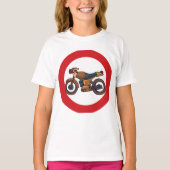 Kein Motorrad-Straßenzeichen T-Shirt (Vorderseite)