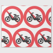 Kein Motorradzeichen Geschenkpapier (Flach)