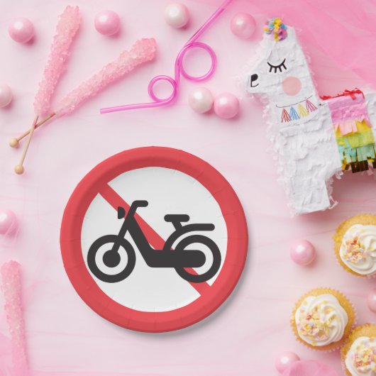 Kein Motorradzeichen Pappteller (Party)