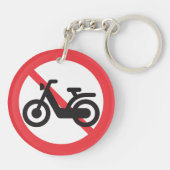 Kein Motorradzeichen Schlüsselanhänger (Rückseite)