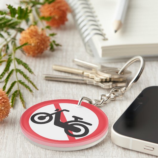 Kein Motorradzeichen Schlüsselanhänger