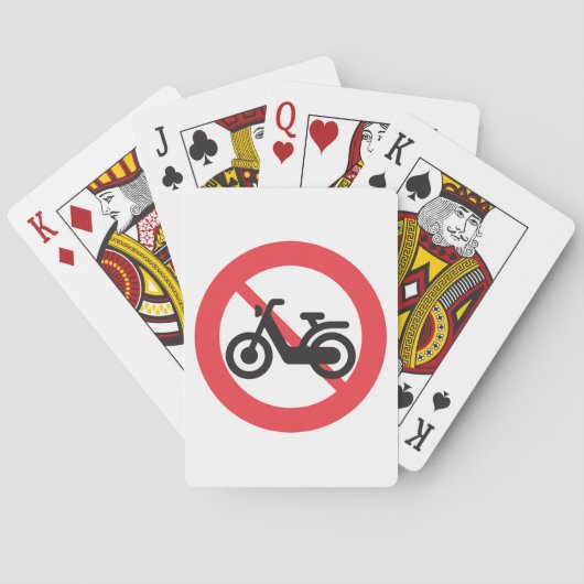 Kein Motorradzeichen Spielkarten (Rückseite)