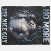 Kein Mr Nice Guy mehr Lustiger Alpha-Wolf-Meme Geh Fleecedecke (Vorderseite (Horizontal))