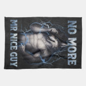 Kein Mr Nice Guy mehr Lustiges Alpha Wolf Meme Geh Geschirrtuch (Horizontal)