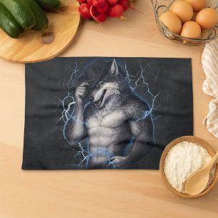 Kein Mr Nice Guy mehr Lustiges Alpha Wolf Meme Geh Geschirrtuch