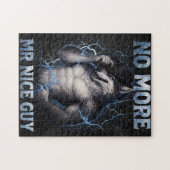 Kein Mr Nice Guy mehr Lustiges Alpha-Wolf-Meme Geh Puzzle (Horizontal)
