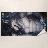 Kein Mr Nice Guy mehr Lustiges Alpha Wolf Meme Geh Strandtuch (Vorderseite)