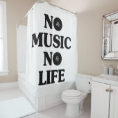 KEIN MUSIKKEIN LEBEN DUSCHVORHANG (Beispiel)