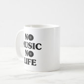 KEIN MUSIKKEIN LEBEN KAFFEETASSE (Vorderseite Links)